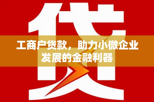 顺平工商户贷款，助力小微企业发展的金融利器