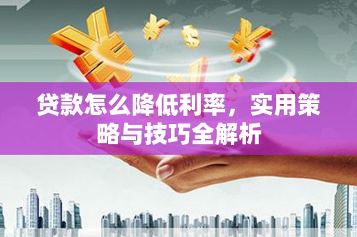 顺平贷款怎么降低利率，实用策略与技巧全解析