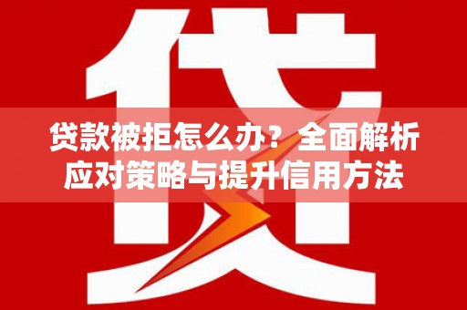 顺平贷款被拒怎么办？全面解析应对策略与提升信用方法