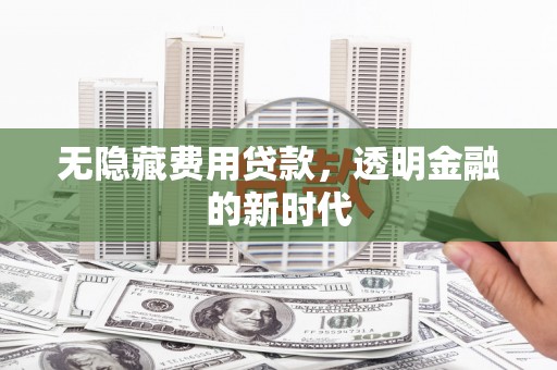 顺平无隐藏费用贷款，透明金融的新时代