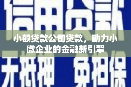 顺平小额贷款公司贷款，助力小微企业的金融新引擎