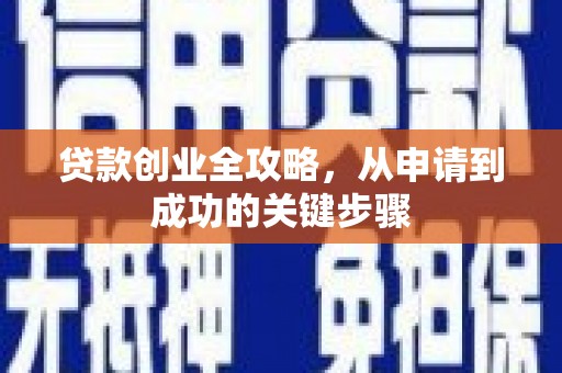 顺平贷款创业全攻略，从申请到成功的关键步骤