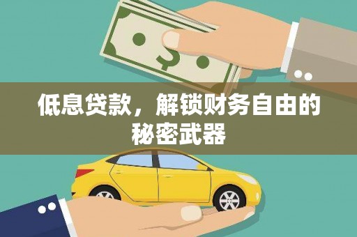 顺平低息贷款，解锁财务自由的秘密武器