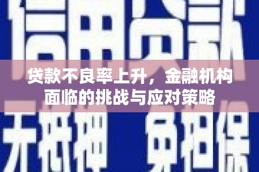 顺平贷款不良率上升，金融机构面临的挑战与应对策略