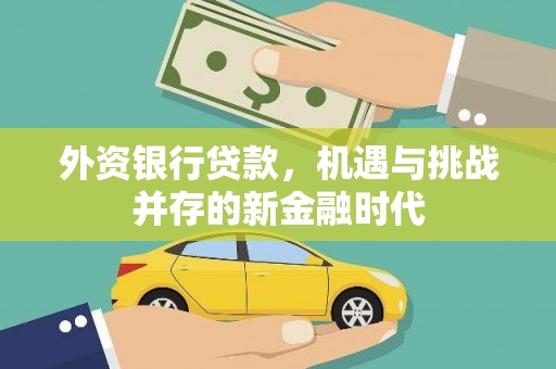 顺平外资银行贷款，机遇与挑战并存的新金融时代
