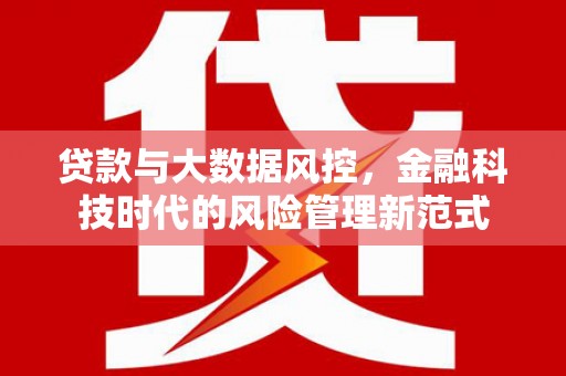 顺平贷款与大数据风控，金融科技时代的风险管理新范式