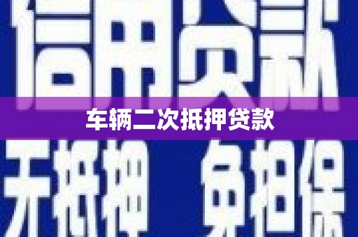 顺平车辆二次抵押贷款