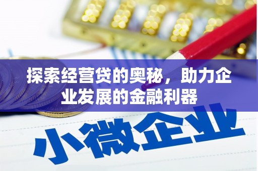 顺平探索经营贷的奥秘，助力企业发展的金融利器