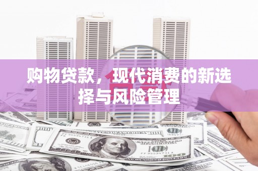 顺平购物贷款，现代消费的新选择与风险管理