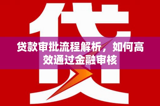 顺平贷款审批流程解析，如何高效通过金融审核