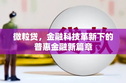 顺平微粒贷，金融科技革新下的普惠金融新篇章