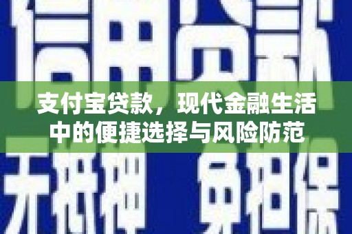 顺平支付宝贷款，现代金融生活中的便捷选择与风险防范