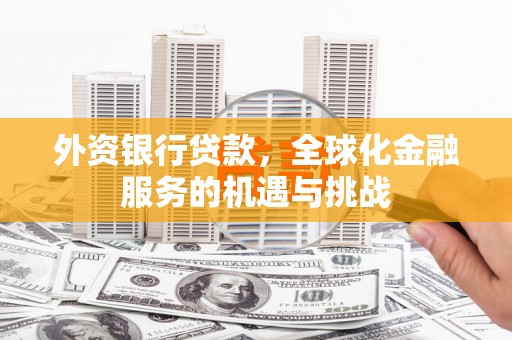 顺平外资银行贷款，全球化金融服务的机遇与挑战