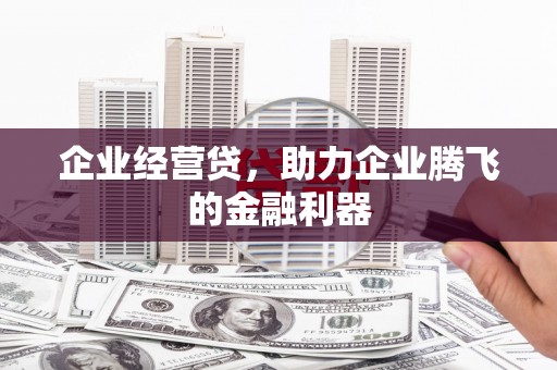 顺平企业经营贷，助力企业腾飞的金融利器