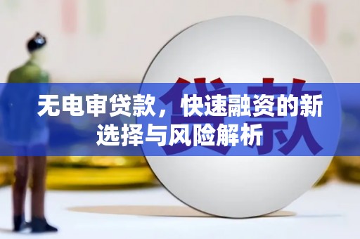 顺平无电审贷款，快速融资的新选择与风险解析
