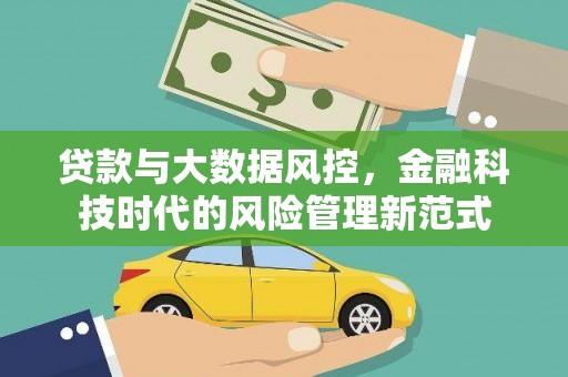 顺平贷款与大数据风控，金融科技时代的风险管理新范式