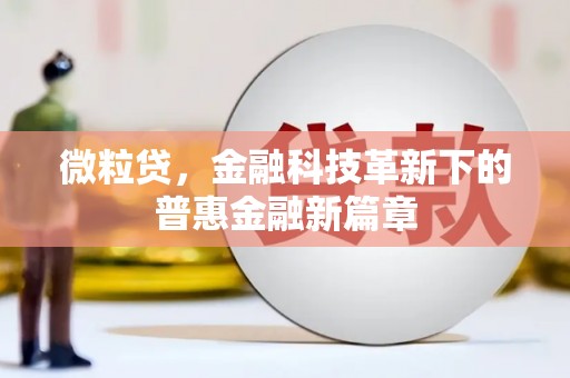 顺平微粒贷，金融科技革新下的普惠金融新篇章