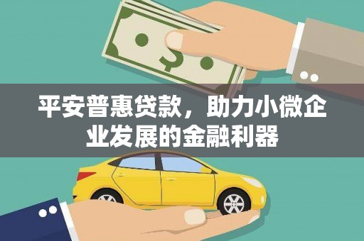 顺平平安普惠贷款，助力小微企业发展的金融利器
