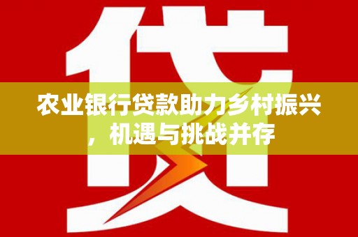 顺平农业银行贷款助力乡村振兴，机遇与挑战并存