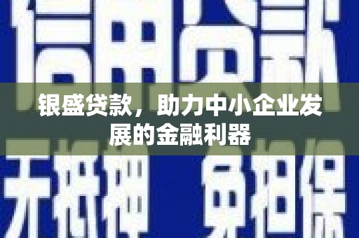 顺平银盛贷款，助力中小企业发展的金融利器