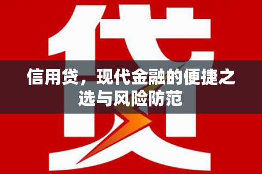 顺平信用贷，现代金融的便捷之选与风险防范