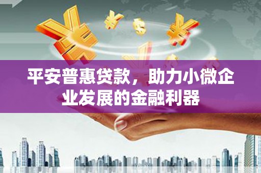 顺平平安普惠贷款，助力小微企业发展的金融利器