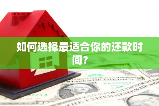 顺平如何选择最适合你的还款时间？
