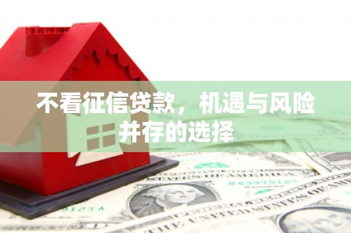 顺平不看征信贷款，机遇与风险并存的选择