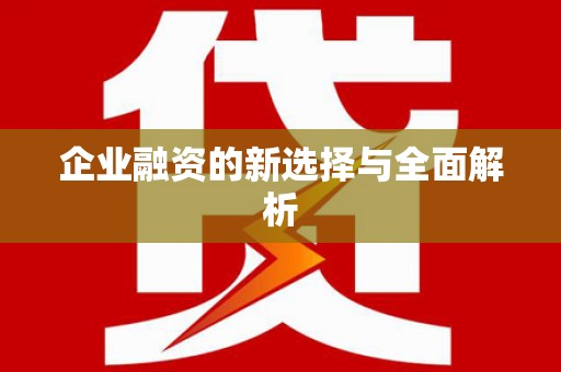 顺平企业融资的新选择与全面解析