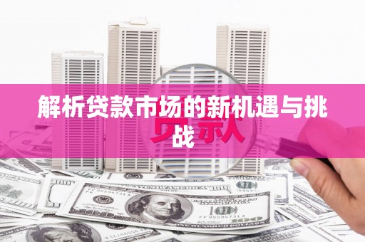 顺平解析贷款市场的新机遇与挑战